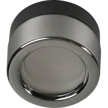 Ideal Lux - LED vonios kambario lubinis šviestuvas LOLLY 1xGX53/9W/230V skersm. 10,5 cm juoda/dūminė juoda