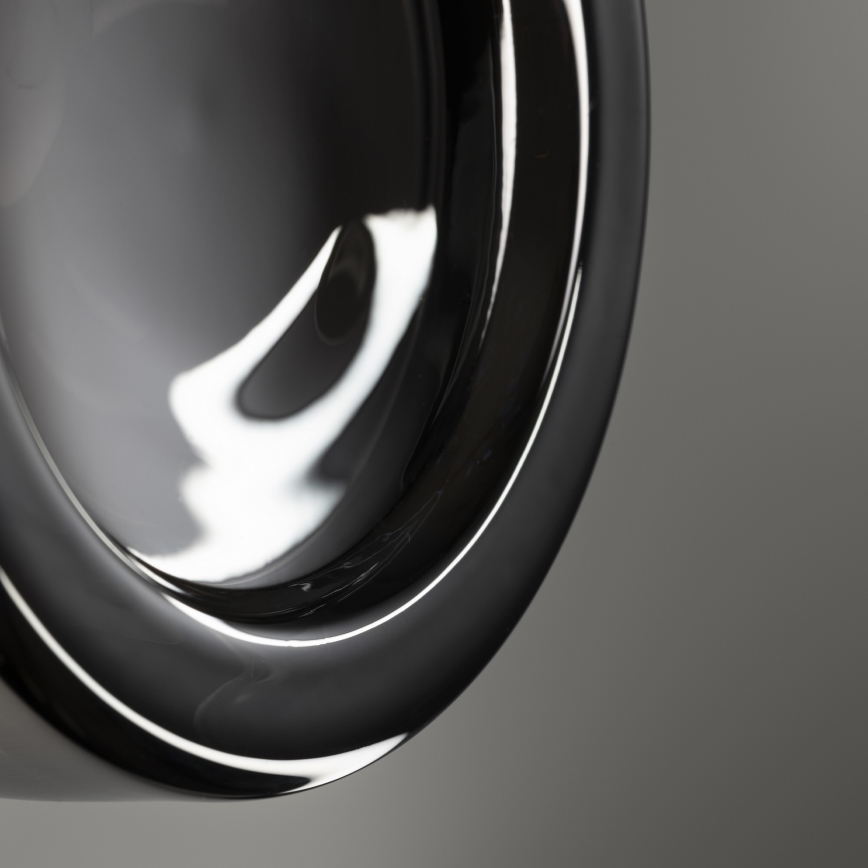 Ideal Lux - LED vonios kambario lubinis šviestuvas LOLLY 1xGX53/9W/230V skersm. 10,5 cm juoda/dūminė juoda