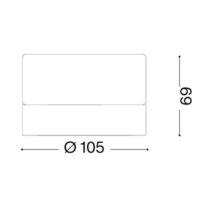 Ideal Lux - LED vonios kambario lubinis šviestuvas LOLLY 1xGX53/9W/230V skersmuo 10,5 cm IP44 balta/skaidri