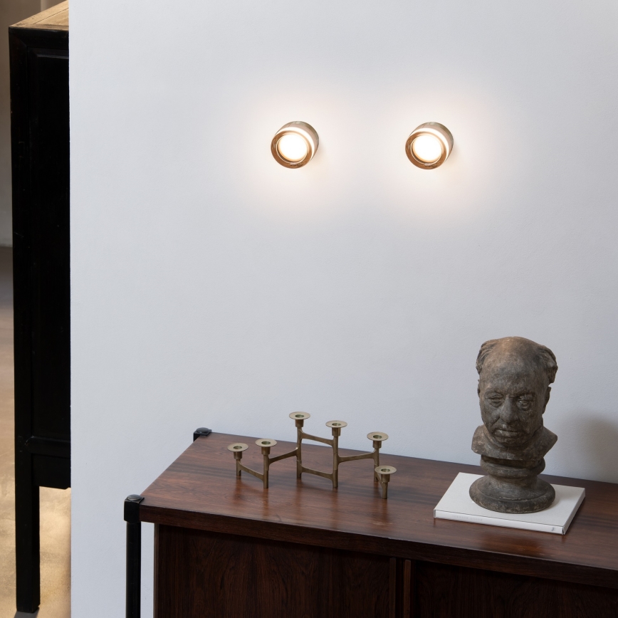 Ideal Lux - LED vonios lubų šviestuvas LOLLY 1xGX53/9W/230V skers. 10,5 cm IP44 auksinė/dūminė smėlinė