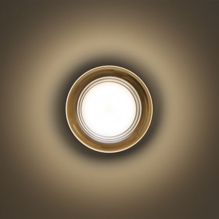 Ideal Lux - LED vonios lubų šviestuvas LOLLY 1xGX53/9W/230V skers. 10,5 cm IP44 auksinė/dūminė smėlinė