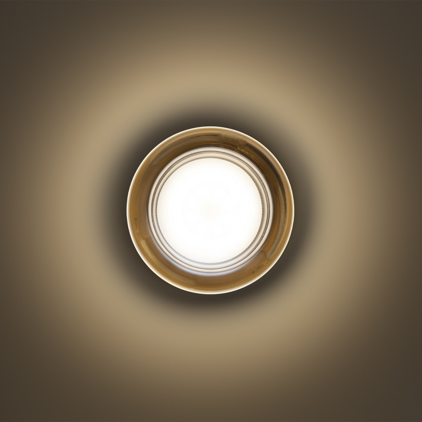 Ideal Lux - LED vonios lubų šviestuvas LOLLY 1xGX53/9W/230V skers. 10,5 cm IP44 auksinė/dūminė smėlinė