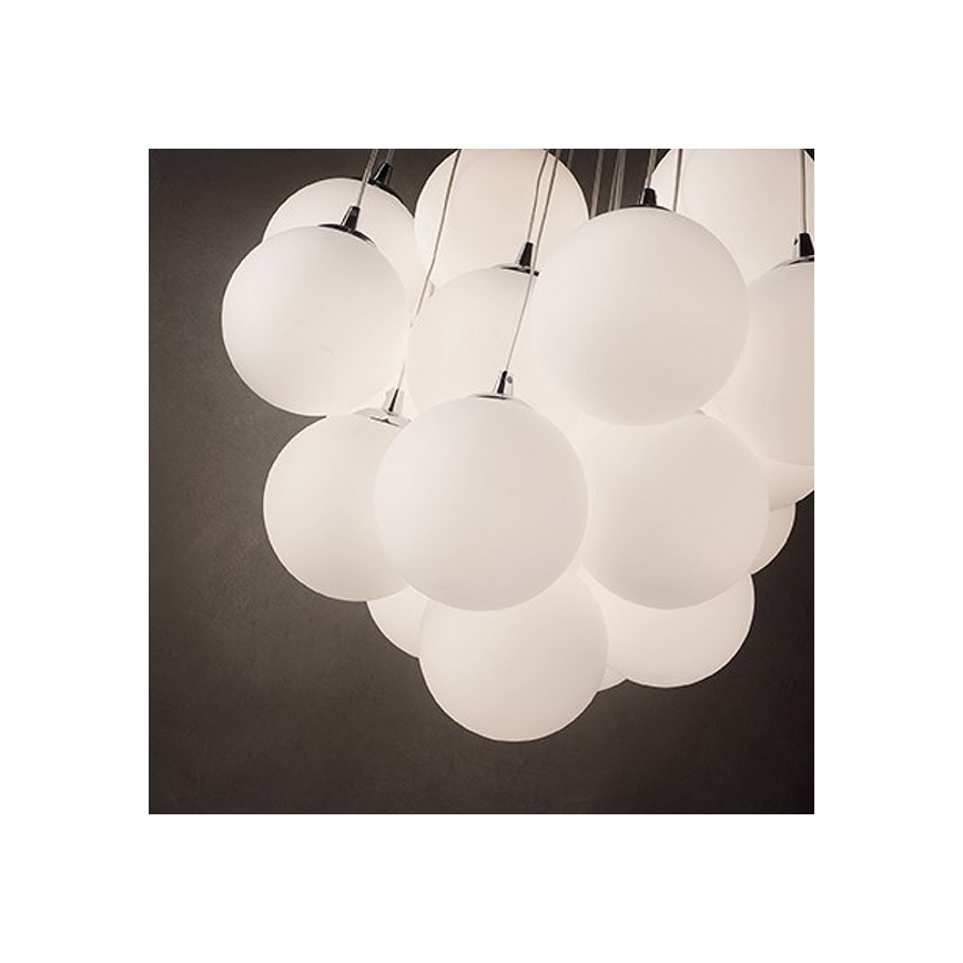 Ideal Lux - Liustra ant laido MAPA 11xE14/40W/230V, skersmuo 58 cm, balta