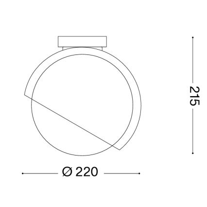 Ideal Lux - Lubinis šviestuvas BLOOM 1xE27/42W/230V skersmuo 22 cm auksinė/dūminė smėlio spalva