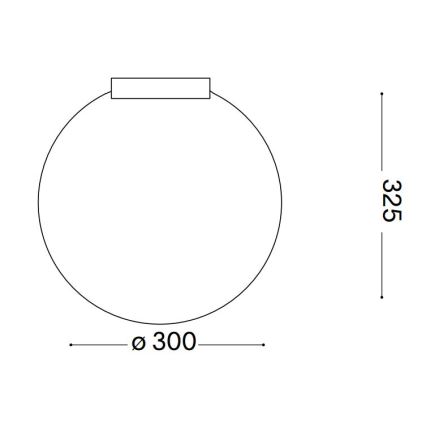 Ideal Lux - Lubinis šviestuvas CARTA 1xE27/25W/230V diametras 30 cm balta