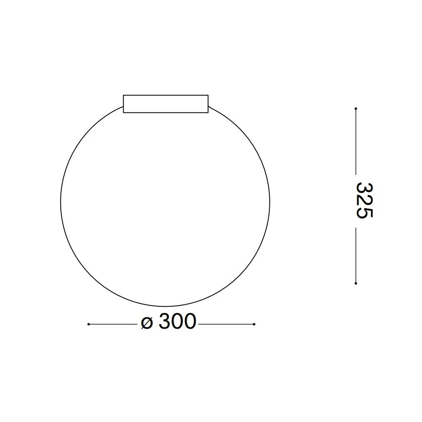 Ideal Lux - Lubinis šviestuvas CARTA 1xE27/25W/230V diametras 30 cm balta
