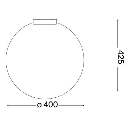 Ideal Lux - Lubinis šviestuvas CARTA 1xE27/25W/230V diametras 40 cm balta