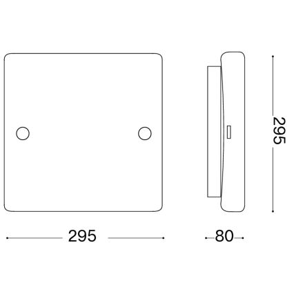 Ideal Lux - Lubinis šviestuvas CELINE 2xE27/60W/230V 29,5x29,5 balta