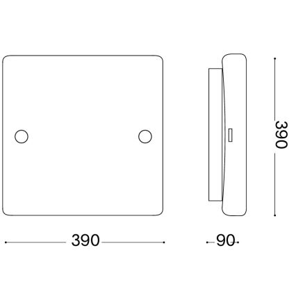 Ideal Lux - lubinis šviestuvas CELINE 3xE27/60W/230V 39x39 baltas