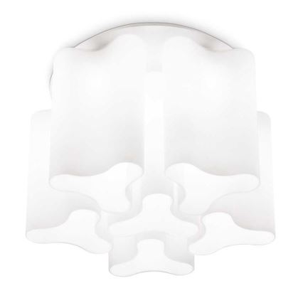 Ideal Lux - Lubinis šviestuvas COMPO 6xE27/52W/230V Ø 56 cm balta