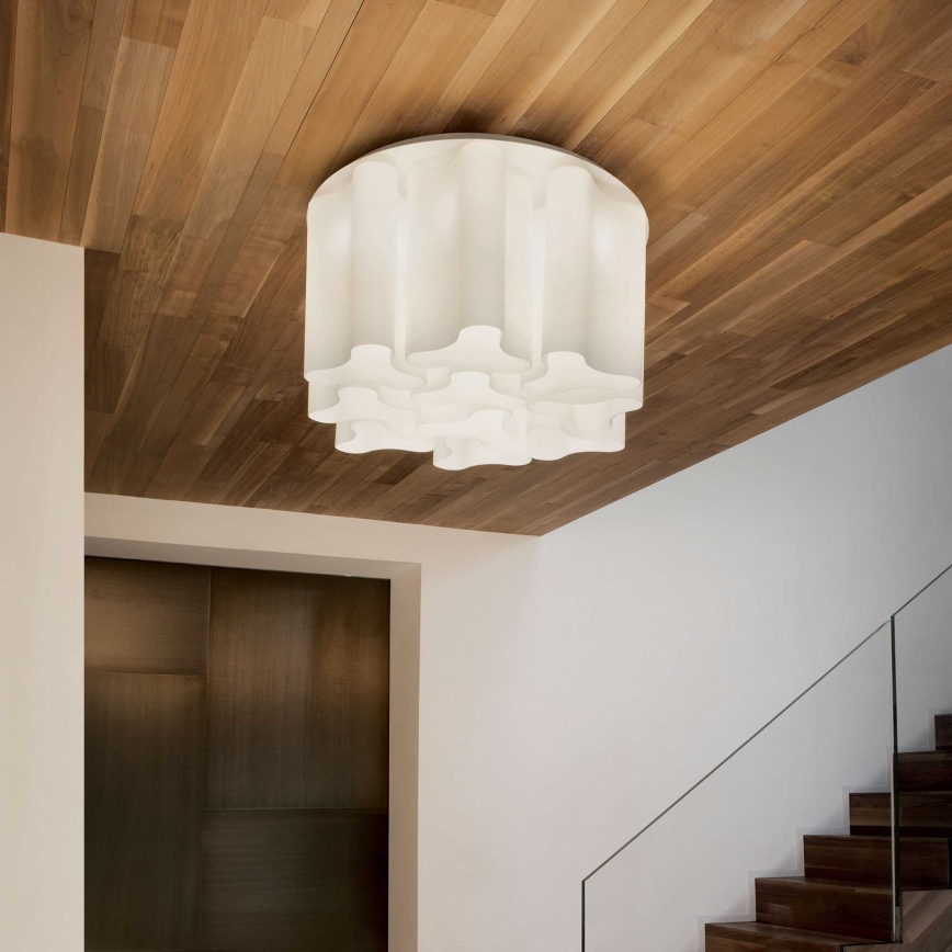 Ideal Lux - Lubinis šviestuvas COMPO 6xE27/52W/230V Ø 56 cm balta