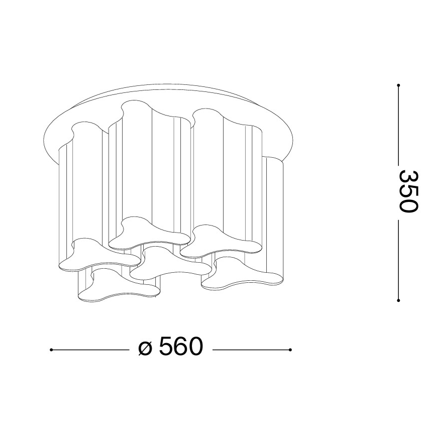 Ideal Lux - Lubinis šviestuvas COMPO 6xE27/52W/230V Ø 56 cm balta