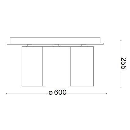 Ideal Lux - Lubinis šviestuvas DAISY 6xE27/52W/230V diametras 60 cm auksas/balta