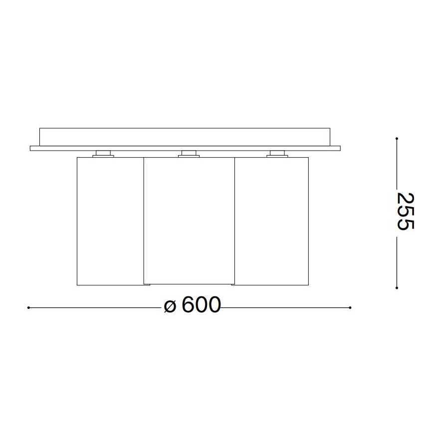 Ideal Lux - Lubinis šviestuvas DAISY 6xE27/52W/230V diametras 60 cm auksas/balta