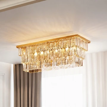 Ideal Lux - Lubinis šviestuvas MARTINEZ 8xE14/40W/230V auksinis