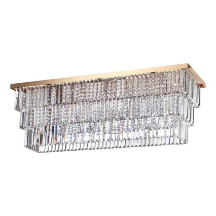 Ideal Lux - Lubinis šviestuvas MARTINEZ 8xE14/40W/230V auksinis