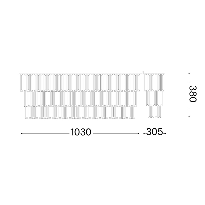Ideal Lux - Lubinis šviestuvas MARTINEZ 8xE14/40W/230V blizgus chromas