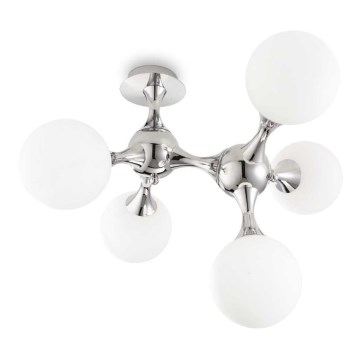 Ideal Lux - Lubinis šviestuvas NODI 5xE14/28W/230V blizgus chromas/balta
