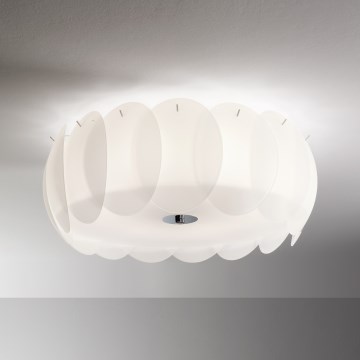 Ideal Lux - Lubinis šviestuvas OVALINO 8xE27/60W/230V, skersmuo 53,5 cm, balta