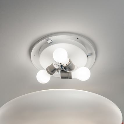 Ideal Lux - Lubinis šviestuvas SMARTIES 1xE27/42W/230V Ø 33 cm, baltas