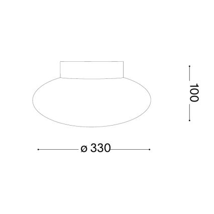 Ideal Lux - Lubinis šviestuvas SMARTIES 1xE27/42W/230V Ø 33 cm, baltas
