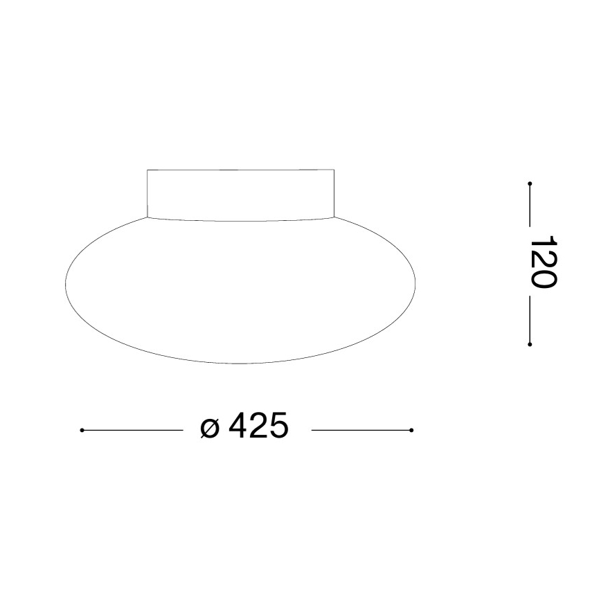 Ideal Lux - Lubinis šviestuvas SMARTIES 2xE27/42W/230V skers. 42,5 cm baltas