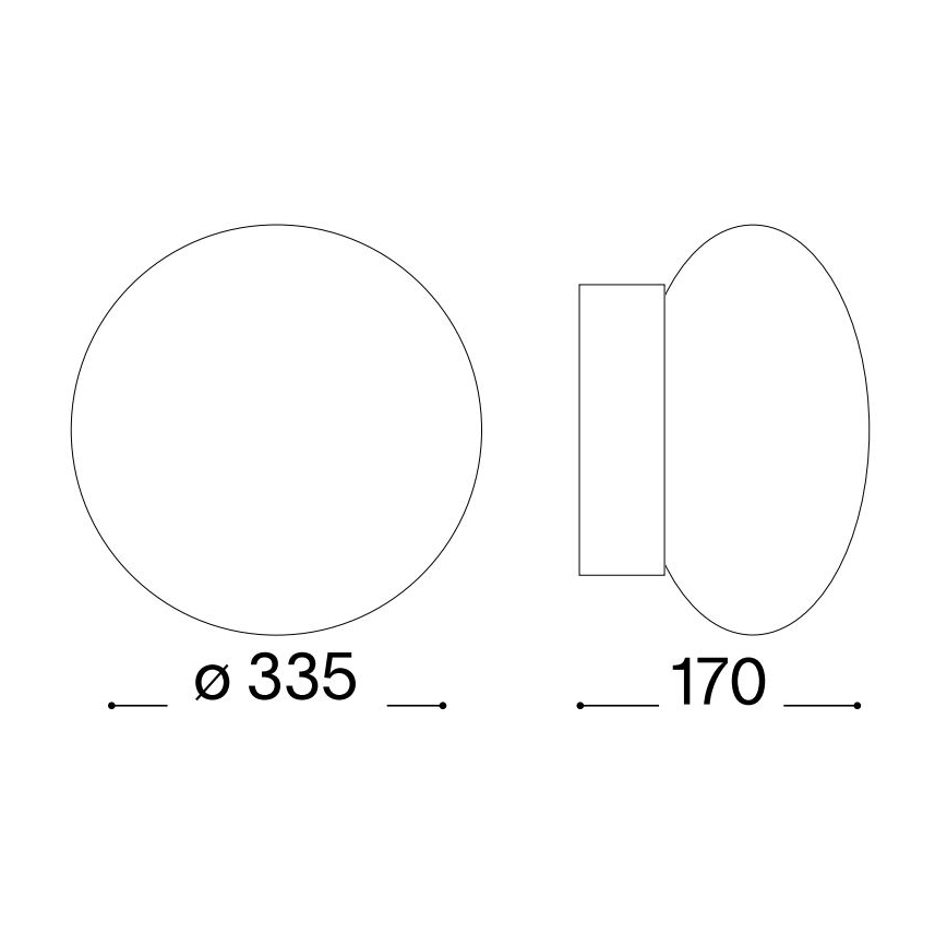 Ideal Lux - Lubinis vonios šviestuvas BUBBLE 1xE27/60W/230V diametras 33,5 cm IP44 balta