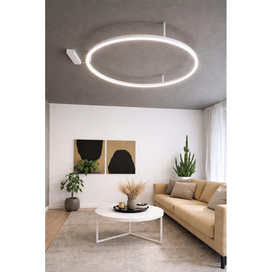 Ideal Lux - LED lubinis šviestuvas ORACLE SLIM LED/53W/230V 4000K CRI 90, skersmuo 90 cm, baltas