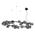 Ideal Lux - pakabinama LED liustra ant laido PERLAGE 30xG9/3W/230V 143 cm juoda/dūminė juoda
