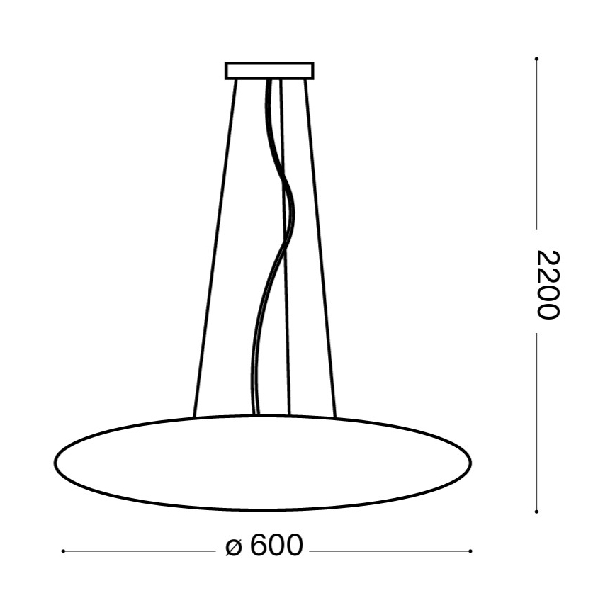 Ideal Lux - Pakabinama liustra ant laido GLORY 5xE27/60W/230V skersmuo 60 cm balta
