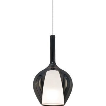Ideal Lux - Pakabinama liustra ant laido KALIQUE 1xE27/42W/230V skersm. 18 cm dūminė juoda