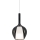Ideal Lux - Pakabinama liustra ant laido KALIQUE 1xE27/42W/230V skersm. 18 cm dūminė juoda