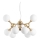 Ideal Lux - Pakabinama liustra ant laido NODI 9xE14/28W/230V, skersmuo 80 cm, žalvaris/balta