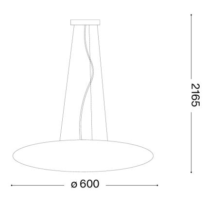 Ideal Lux - Pakabinama liustra ant laido SMARTIES 5xE27/42W/230V skersmuo 60 cm balta