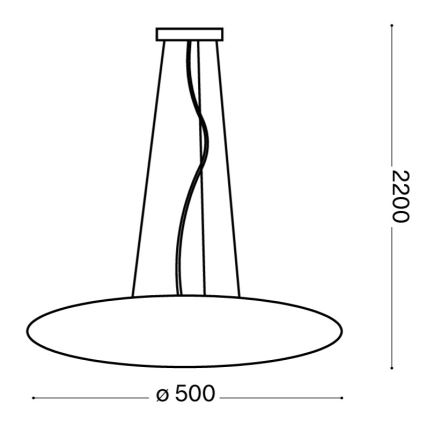 Ideal Lux - Pakabinama liustra GLORY ant troselio, 3xE27/60W/230V, skersmuo 50 cm, balta
