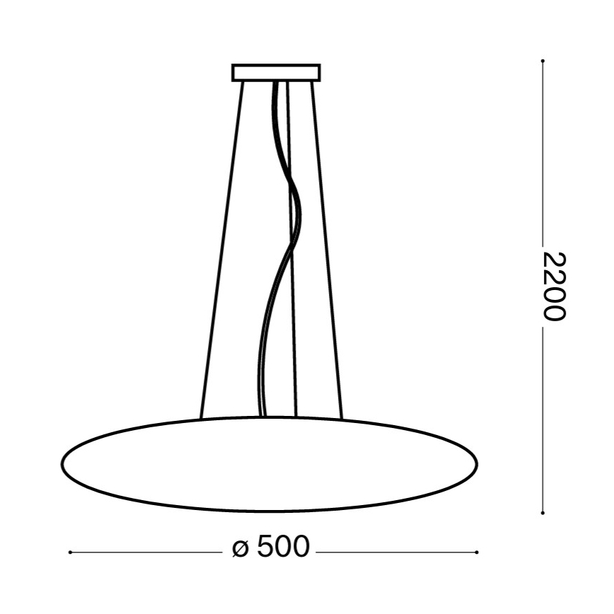 Ideal Lux - Pakabinama liustra GLORY ant troselio, 3xE27/60W/230V, skersmuo 50 cm, balta
