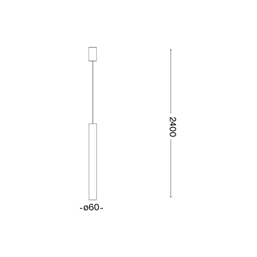Ideal Lux - pakabinamas LED šviestuvas ant laido LOOK 1xGU10/7W/230V CRI 90 skersmuo 6 cm balta