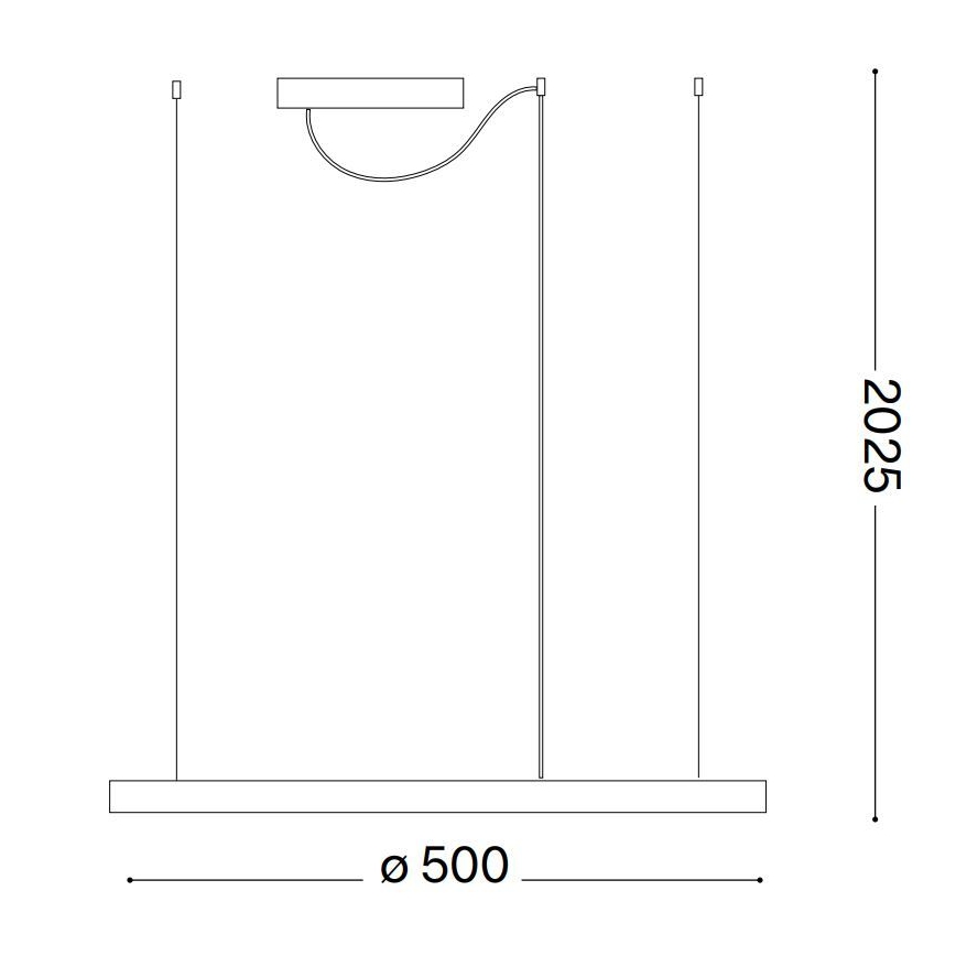 Ideal Lux - ORACLE SLIM pakabinamas LED šviestuvas ant laido LED/29W/230V 3000K CRI 90 skersmuo 50 cm balta