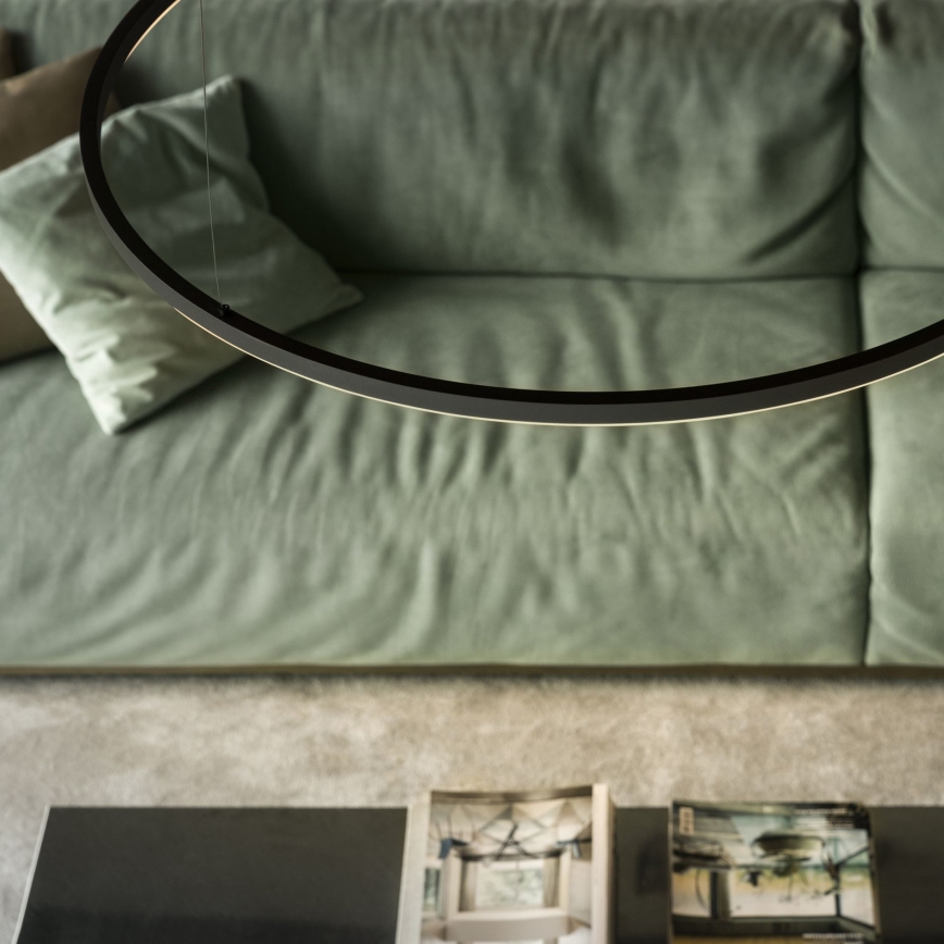 Ideal Lux - LED pakabinamas šviestuvas ant laido ORACLE SLIM LED/37W/230V 2700K CRI 90 skers. 70 cm juodas