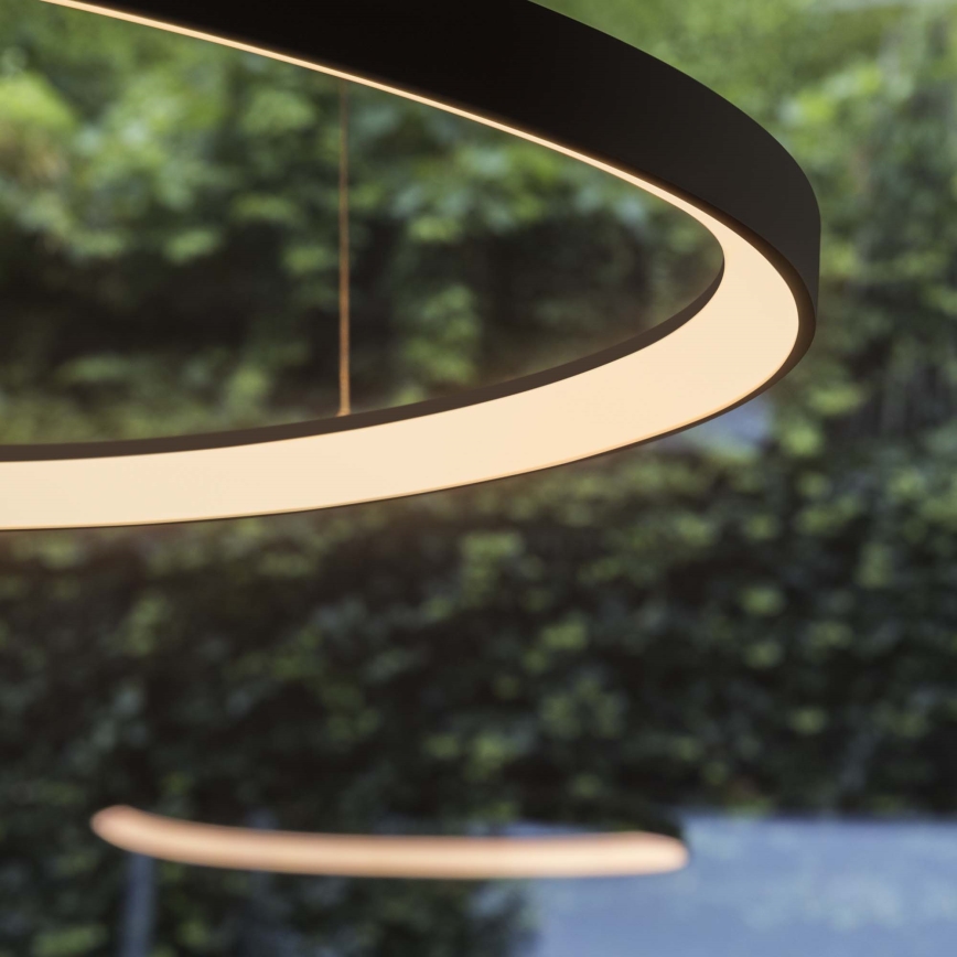 Ideal Lux - pakabinamas LED šviestuvas ant laido GEMINI LED/36W/230V 2700K skersmuo 42,5 cm CRI 90 juodas