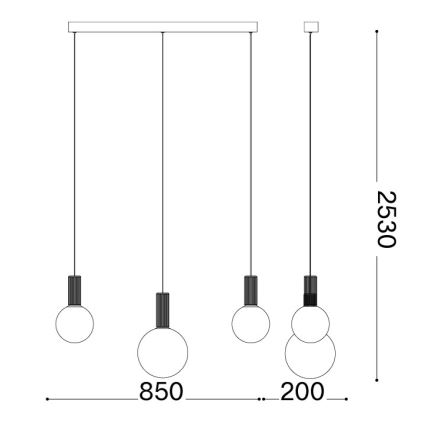 Ideal Lux - pakabinamas LED šviestuvas ant troselio ODEON LED/20W/230V CRI 90 smėlinė/balta