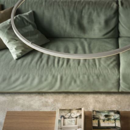 Ideal Lux - pakabinama LED liustra ant laido ORACLE SLIM LED/83W/230V 3000K CRI 90 skersmuo 150 cm balta