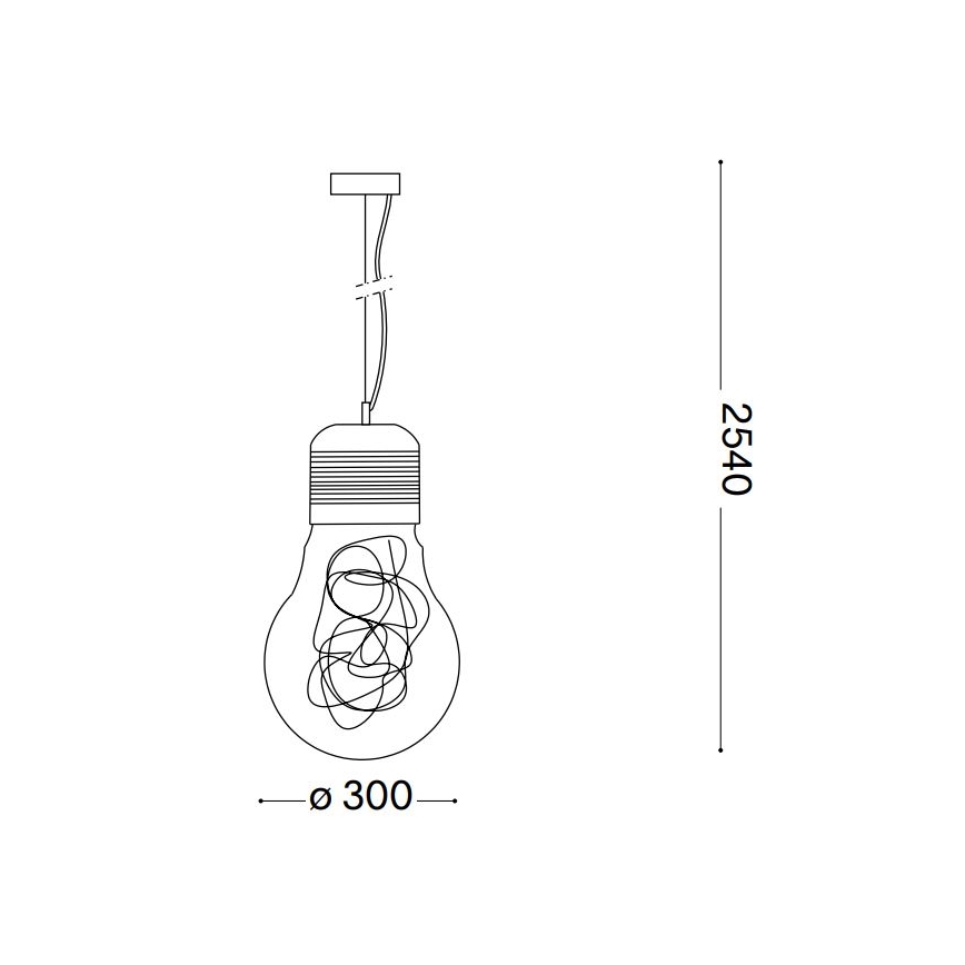 Ideal Lux - Pakabinamas sietynas 1xE27/60W/230V diametras 30 cm