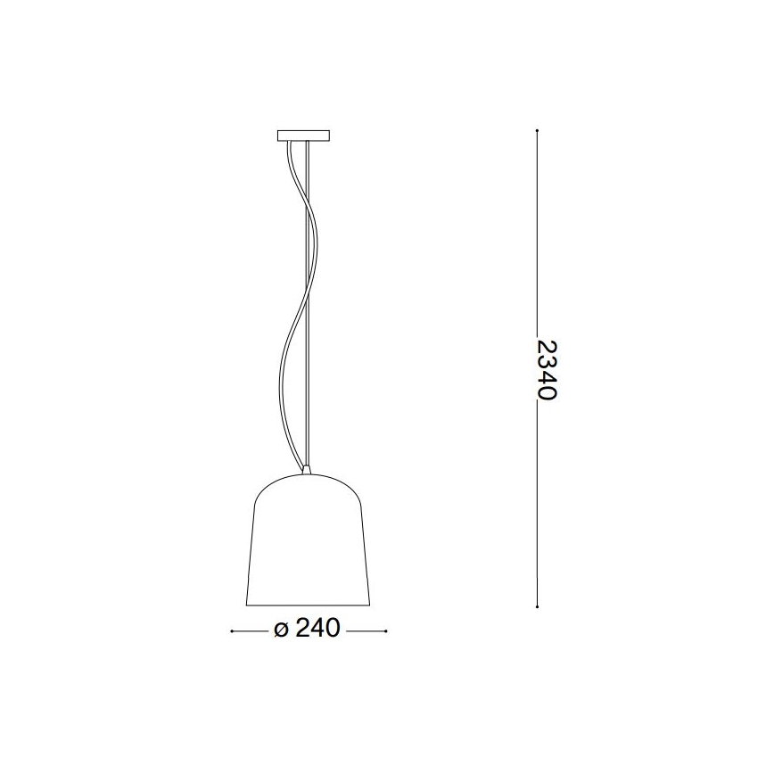 Ideal Lux - Pakabinamas sietynas BISTRO 1xE27/60W/230V diametras 24 cm dūminis