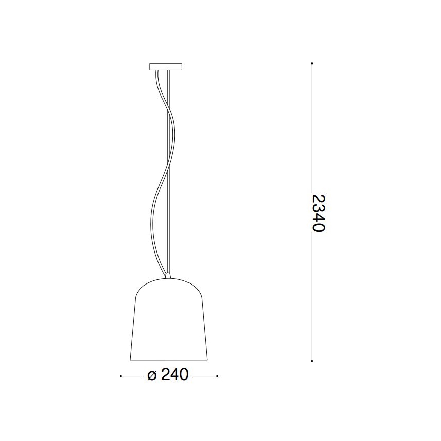 Ideal Lux - Pakabinamas sietynas BISTRO 1xE27/60W/230V diametras 24 cm permatoma