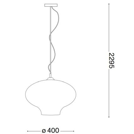 Ideal Lux - Pakabinamas sietynas BISTRO 1xE27/60W/230V diametras 40 cm dūminis