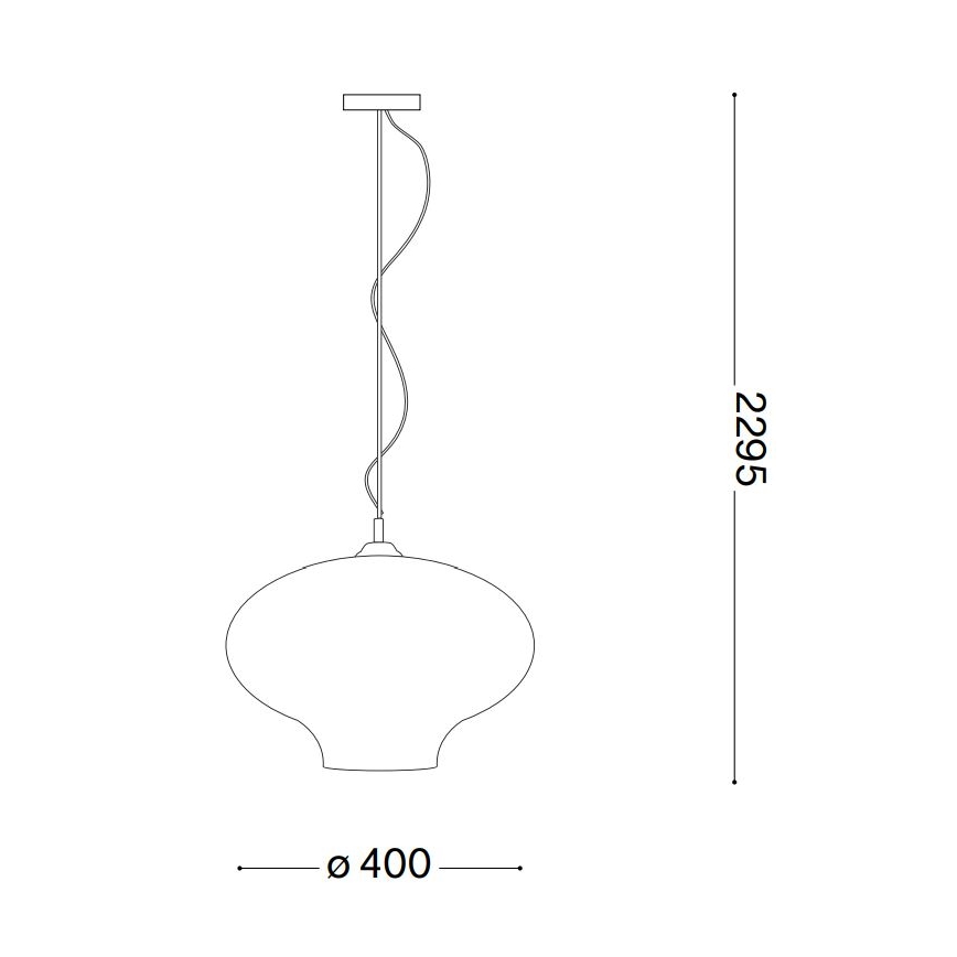 Ideal Lux - Pakabinamas sietynas BISTRO 1xE27/60W/230V diametras 40 cm dūminis
