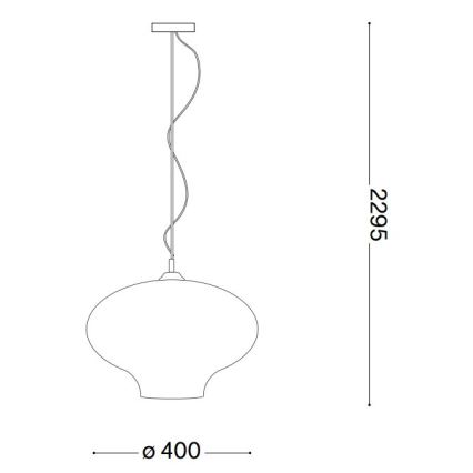 Ideal Lux - Pakabinamas sietynas BISTRO 1xE27/60W/230V diametras 40 cm permatoma