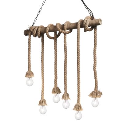 Ideal Lux - Pakabinamas sietynas CANAPA 6xE27/15W/230V ruda