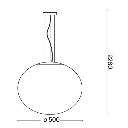 Ideal Lux - Pakabinamas sietynas CANDY 1xE27/42W/230V diametras 50 cm balta